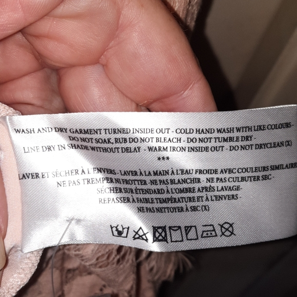 KEEPSAKE Lace Cutout Minidress Pink Nude Eyelash Lace Ballet Coquette Rose L 10 - Picture 10 of 12